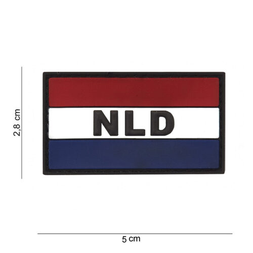 Embleem 3D PVC NLD rood/wit/blauw klein