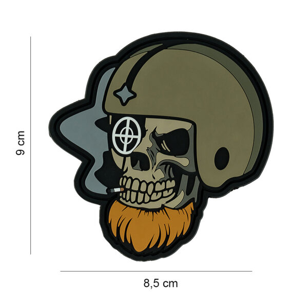 Embleem 3D PVC Bearded skull pilot