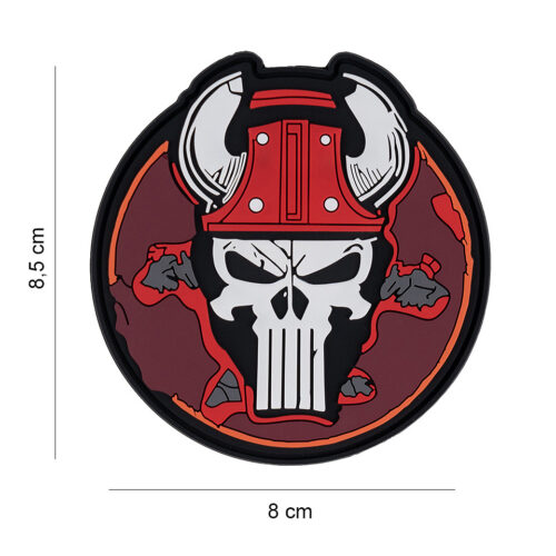 Embleem 3D PVC Punish skull bull