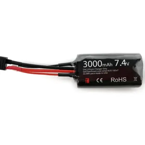3000mAh 7.4v Brick T-Plug
