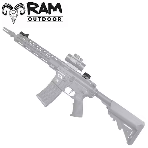 RAM Tactical | Airsoft 45° Offset Flip Up Sights | Black