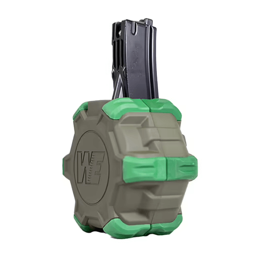 WE | Drum Magazine MP5 Apache Series | 350 Rounds | Green | Gas