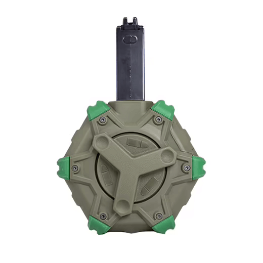 WE | Drum Magazine MP5 Apache Series | 350 Rounds | Green | Gas