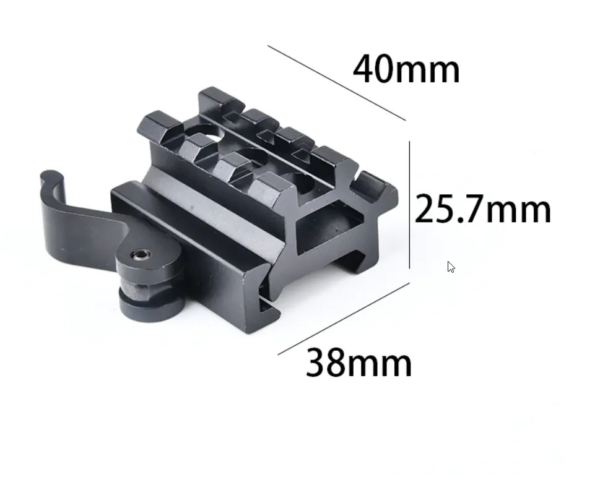 1_inch_rail_mount_riser_with_45_rail_quick_detachable_metal_2 Matel |1 Inch Rail Mount Riser with 45° Rail (Quick Detachable)