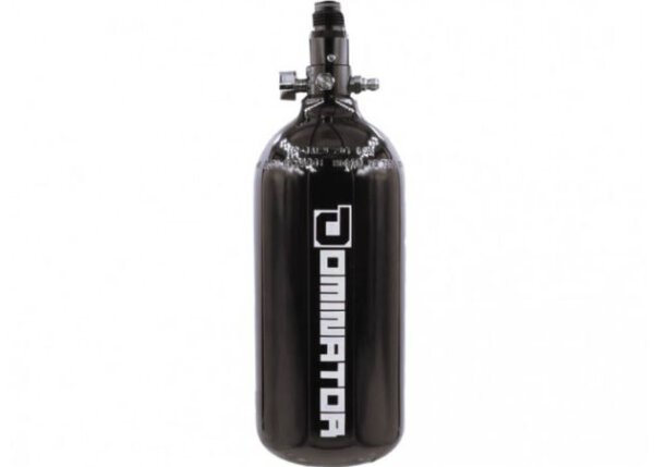 hpa_tank_dominator_48_3000_aluminium_0.8_liters_207_bar_with_pressure_gauge_1_ HPA Tank Dominator 48/3000 Aluminium 0.8 liter 207 bar met Manometer